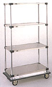 Dolly Cart with Solid Shelves